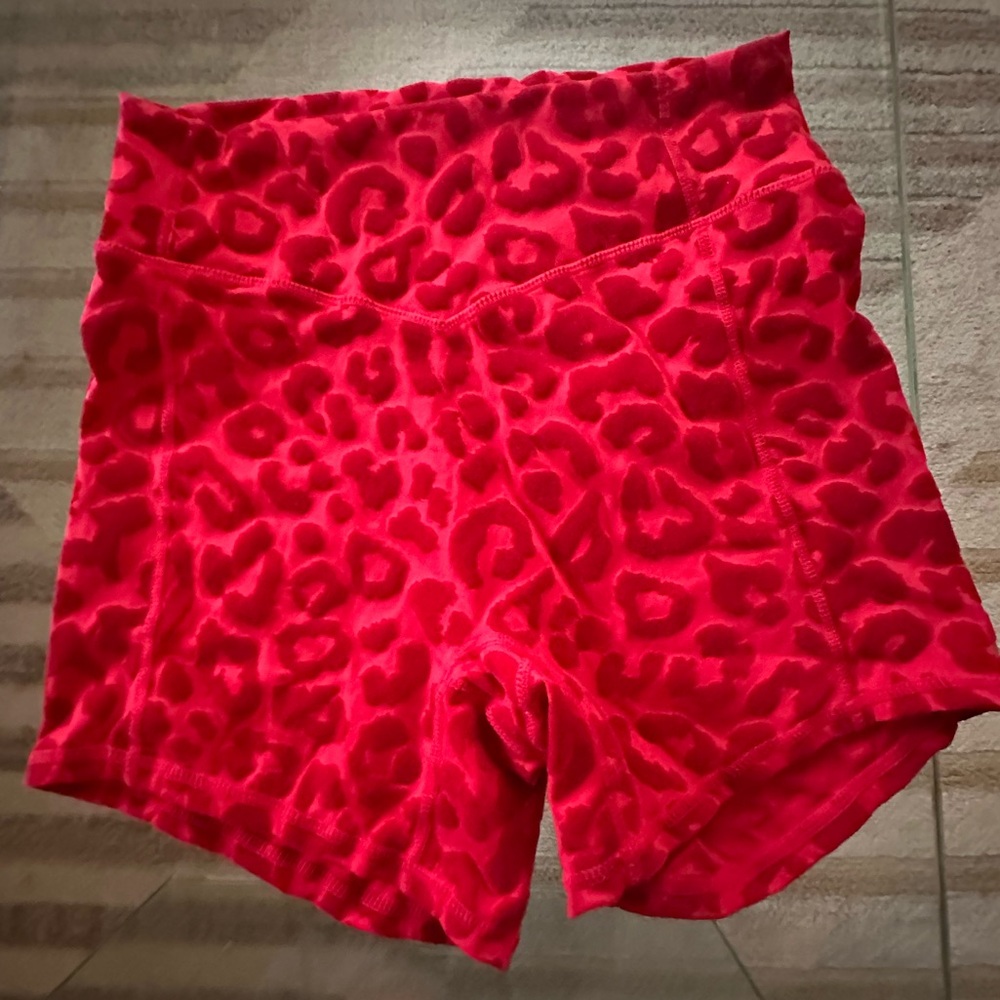 Balance Athletica Red Leopard Print Athletic Shorts
